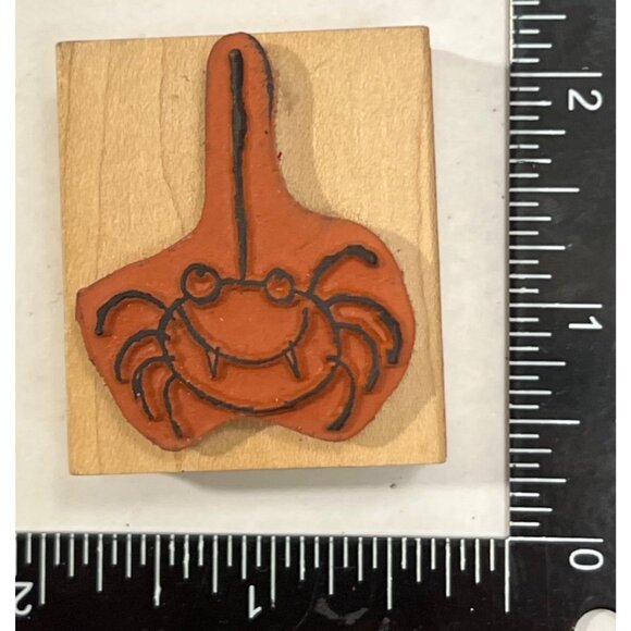 Lg. Spider Rubber Stamp By Sarah Phelps For Impression Obsession B7313 - Picture 2 of 5